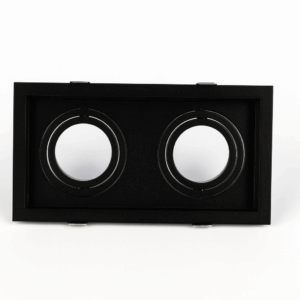 Emp. basc. GU-10 TS131-2 BK # DOBLE reces. ( NEGRO) 175*90 (190*106*38) PC EVOLIGHT