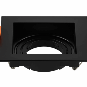 Emp. basc. GU-10 TS71S BK RECES. NEGRO # 90 mm (100x100x37) ALUMINIO EVOLIGHT