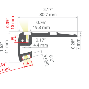 PERFIL ALUMINIO 18042 (B4845) STEP KLUS