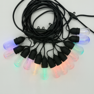 Guirnalda LED 10MTS 1W multicolos 100-130V IP-65 LX C/20 bombillos B90155 de colores