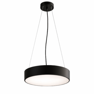 Lamp. suspen. 400x70mm 24W 4000K redonda negro 100-245V IP20 1920lm