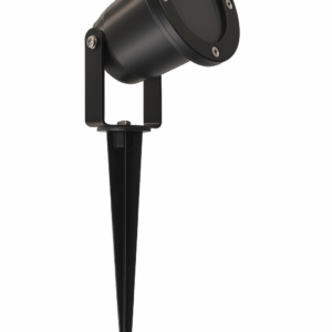 Lamp.jardin GU-10 HF-A2 negro con puya de aluminio