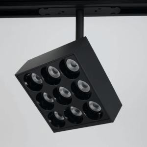 Foco mag. riel 15W 100*185*mm 3000k recesado basculante magnetico 48v dc 24º