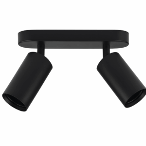 Foco superf. GU-10 2/1 TS205S-2 BK NEGRA ACERO 220MM