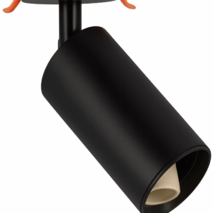 Foco empot. TS205A BK GU-10 negro 55 x 150 mm (50 mm) Aluminio