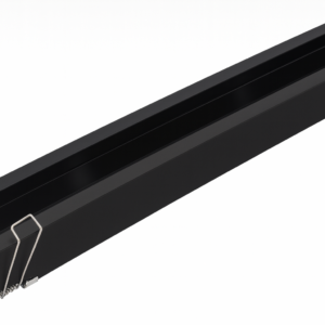 Riel MAG.externo T2510 BK "LAIKO" 2 mt 31*42 mm recesado negro pequeño